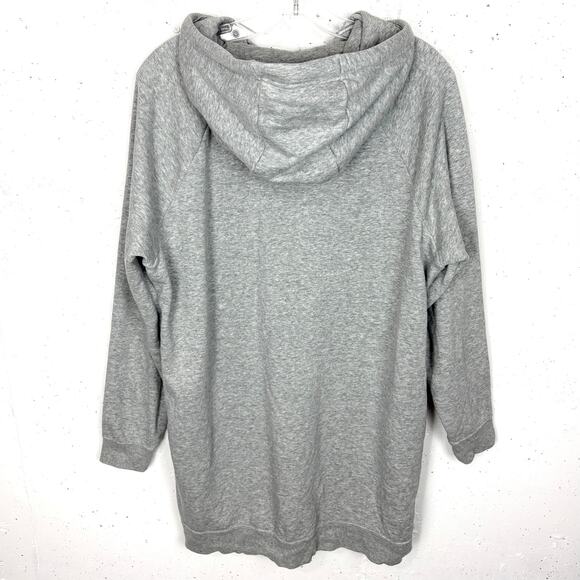 Nike Women Sportswear Essential Fleece Dress Gray Cotton Poly Blend Size Medium - Picture 5 of 12